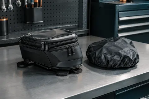 Sacoche de réservoir Givi noire de 3 litres avec fermetures YKK et housse de pluie